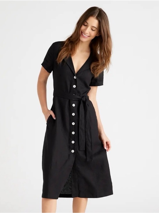 Quince Dresses & Skirts - Quince 100% European Linen Button Front Dress